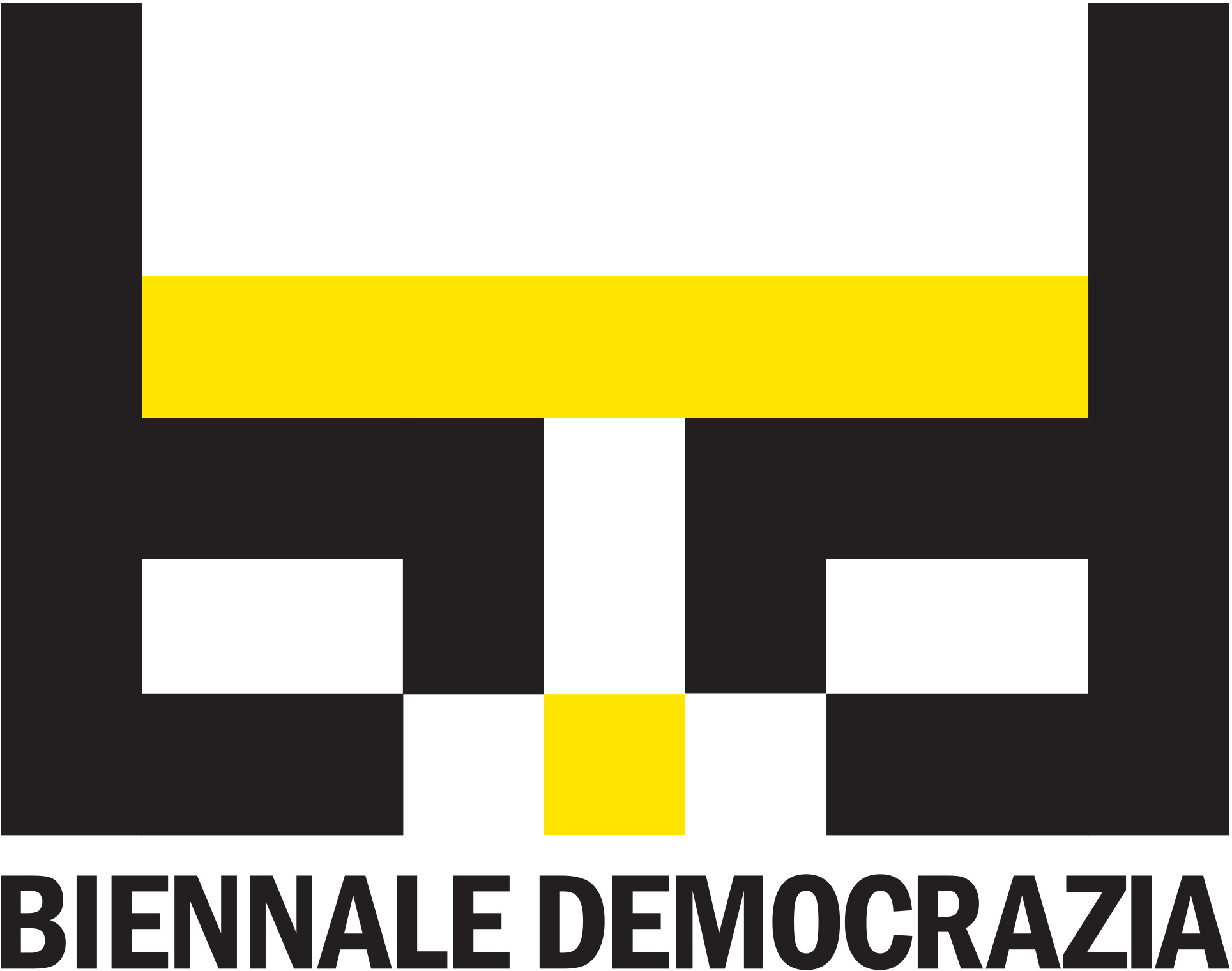 logo biennale democrazia giallo 1 