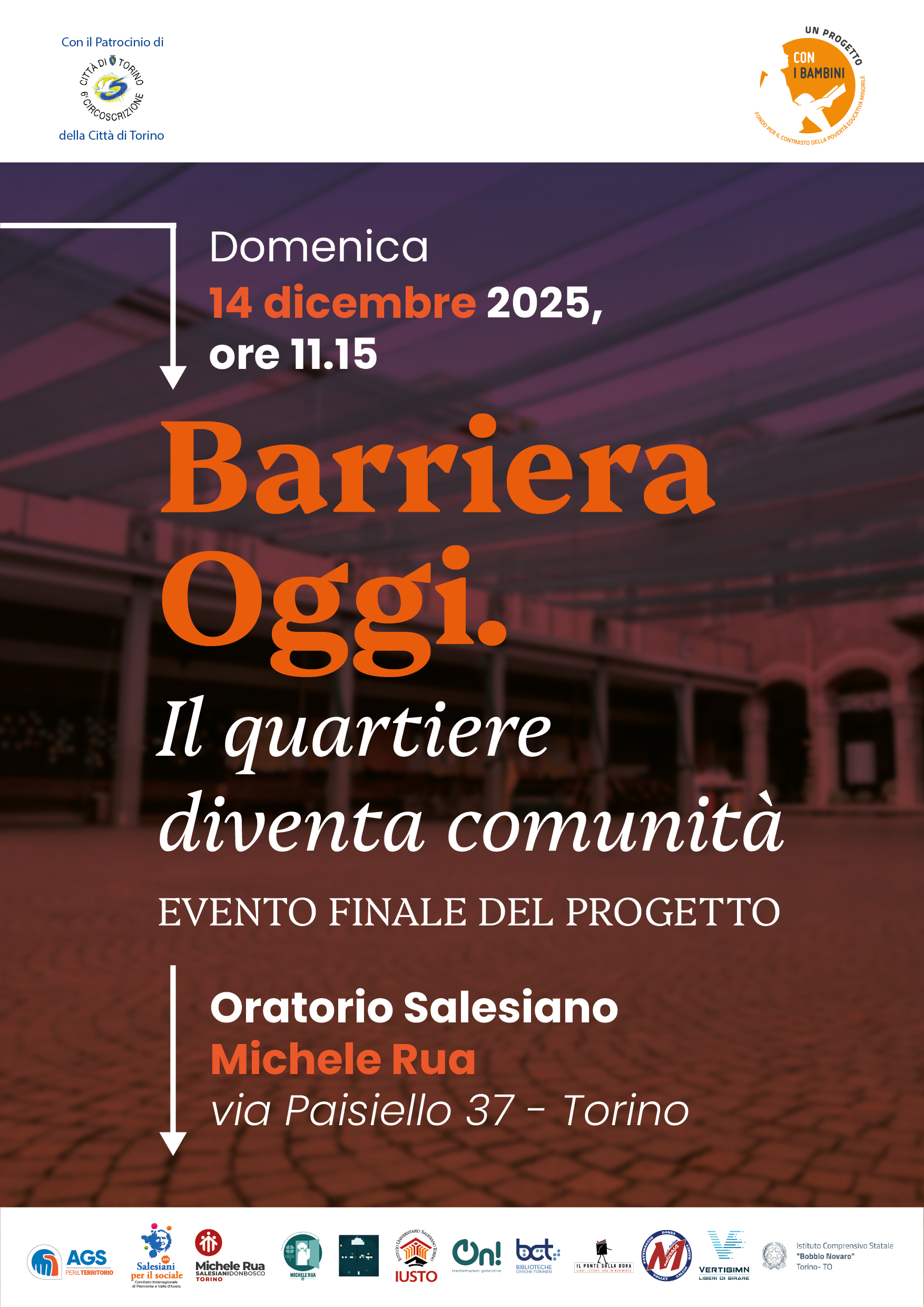 IUSTO sostiene il progetto “Barriera oggi. Il quartiere diventa comunità”